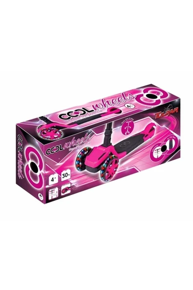 Cool Wheels Tulpar Katlanır Led Işıklı Çocuk Scooter Pembe FR59342 - 3