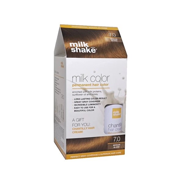 Milk Shake  7 Orta Kumral Saç Boyası + Saç Kremi 50ml Set