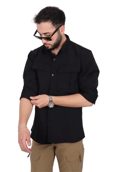 Siyah Tactical Outdoor Gömlek - 2