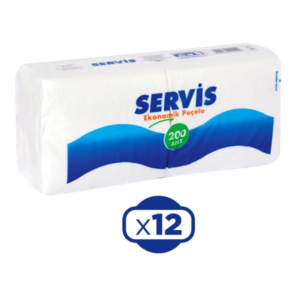 Servis Peçete 200 lü Ekonomik x 12 Adet