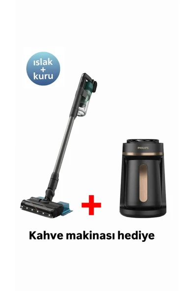 Philips PHİLİPS XC6557/01 CORDLESS VC AQUA DİKEY ŞARJLI SÜPÜRGE + TÜRK KAHVE MAKİNESİ HEDİYELİ ürün görseli
