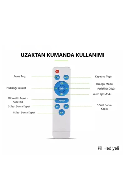 Cata CT-4648 100W Kumandalı Güneş Enerjili Solar Led Projektör Beyaz Işık (6500K) - 5