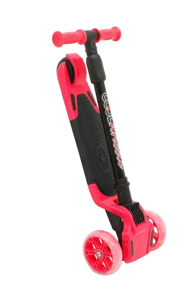 Cool Wheels Tulpar Katlanır Led Işıklı Çocuk Scooter Pembe FR59342 - 2