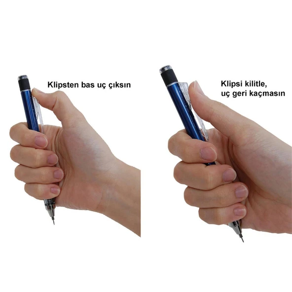 Tombow Mono Graph Mekanik Versatil Uçlu Kalem 0.7 Pastel Buz Mavi (MG-44R7) - 3