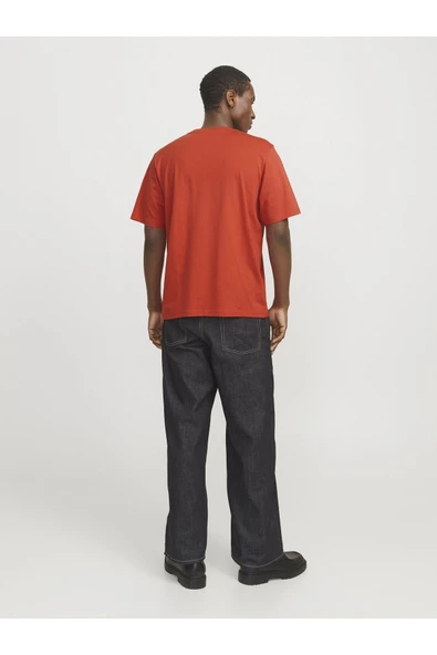 JACK JONES Erkek Kırmızı Bisiklet Yaka Tişört 12240121 - 3