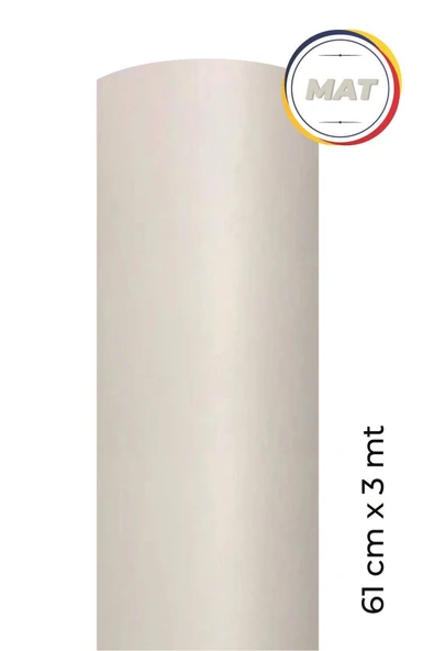 Ecce Mat Beyaz Kendinden Yapışkanlı Kaplama Folyosu 61 Cm X 3 Mt