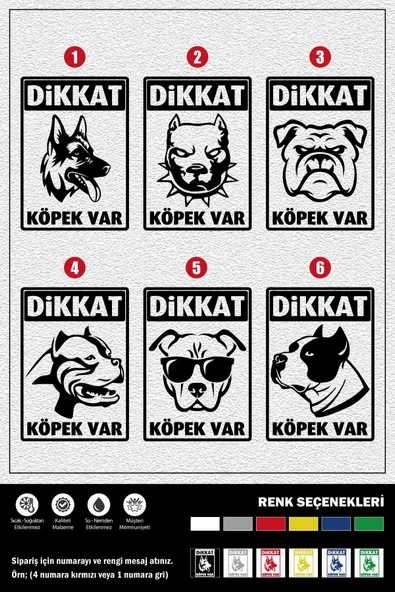 Ecce DİKKAT KÖPEK VAR STICKER 27 x 19 cm