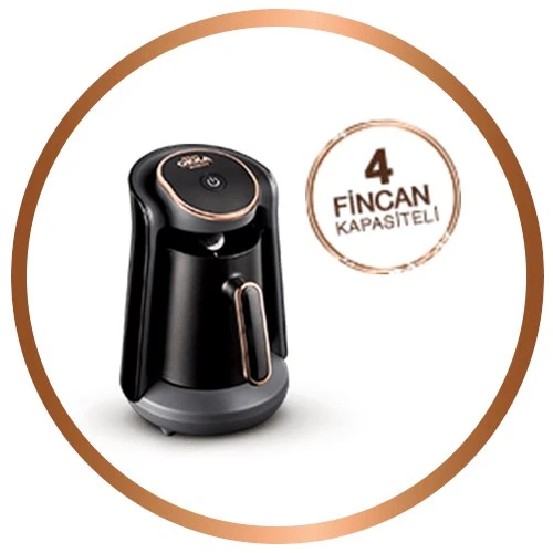 Arzum OKKA Minio Türk Kahvesi Makinesi -Siyah/ Bakır - Resim 9