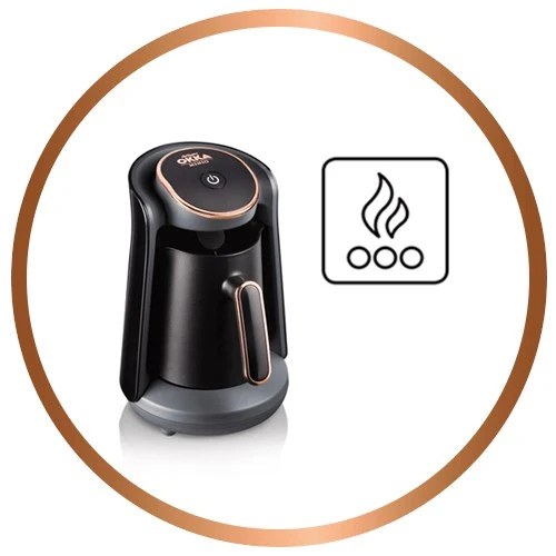 Arzum OKKA Minio Türk Kahvesi Makinesi -Siyah/ Bakır - Resim 6