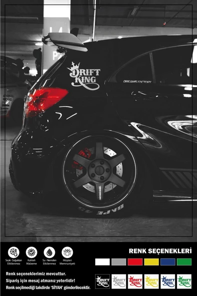 Ecce DRIFT KING STICKER 25 x 20 cm - Resim 2
