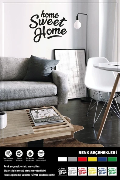 Ecce HOME SWEET HOME STICKER 30 x 35 cm - Resim 2