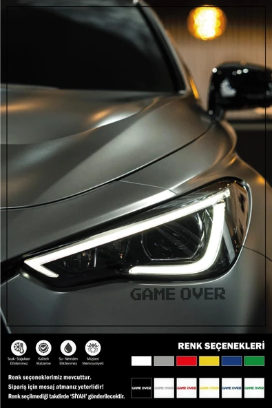 Ecce GAME OVER STICKER 30 x 4 cm - Resim 2