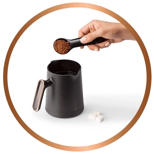 Arzum OKKA Minio Türk Kahvesi Makinesi -Siyah/ Bakır - Resim 2