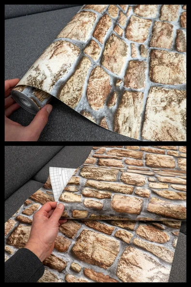 Ecce Desenli Kendinden Kendinden Yapışkanlı Kaplama Folyosu 90 Cm X 1 Mt 9011 - Resim 2