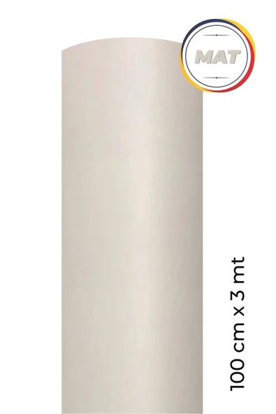 Ecce Mat Beyaz Kendinden Yapışkanlı Kaplama Folyosu 100 Cm X 3 Mt