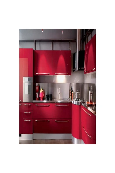 Ecce Mat Kırmızı Kendinden Yapışkanlı Kaplama Folyosu 122 CM X 2 MT - 4