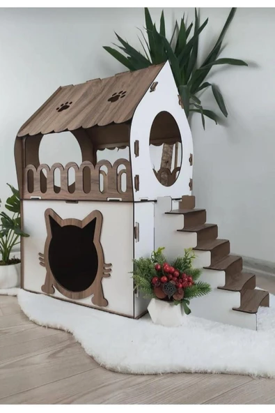 Ecce Teraslı Kedi Evi 5kg Ve Üzeri Kediler Için - 4
