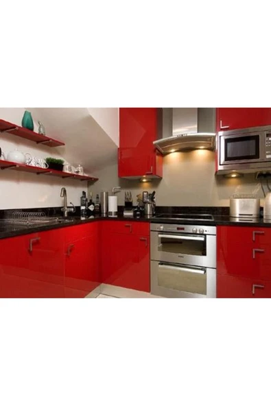 Ecce Parlak Kırmızı Kendinden Yapışkanlı Kaplama Folyosu 61 Cm X 2 Mt - Resim 2