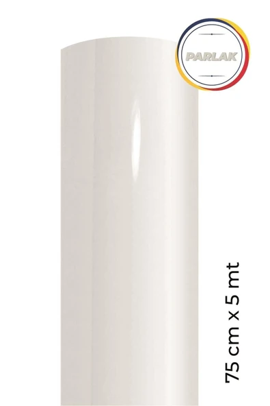 Ecce Parlak Beyaz Yapışkanlı Kaplama Folyosu 75 Cm X 5 Mt ürün görseli