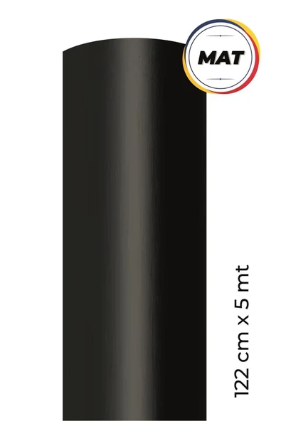 Ecce Mat Siyah Kendinden Yapışkanlı Kaplama Folyosu 122 Cm X 5 Mt ürün görseli