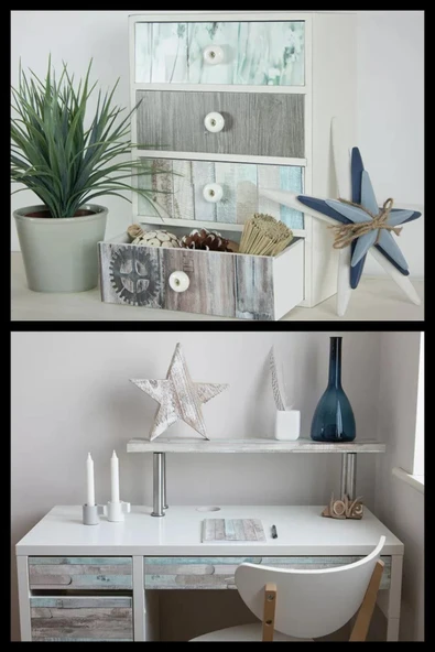 Ecce Desenli Kendinden Kendinden Yapışkanlı Kaplama Folyosu 45 Cm X 5 Mt Dsn0014-5 - Resim 2