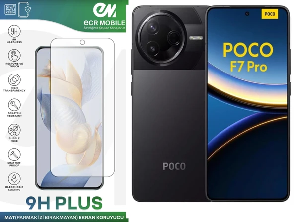 Poco F7 Pro Ekran Koruyucu MAT Parmak İzi Bırakmayan Uyumlu 9H Esnek Nano Kırılmayan