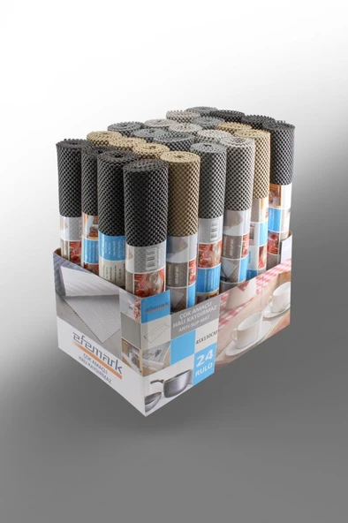 Efe Mark Anti - Slip Mat 45 x 150 cm Örme Desen Leke Tutmaz Halı Kaydırmaz Kahve 300 GR - 3