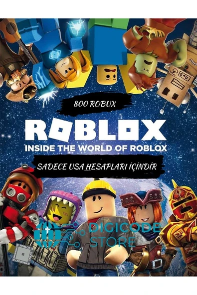 Roblox 800 Robux E-PİN Kodu (USA Hesapları)
