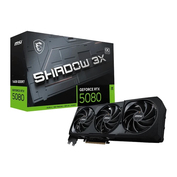 16 GB MSI RTX 5080 SHADOW 3X OC GDRR7 256B DX12 PCIE 5.0 X16 (3XDP 1XHDMI)