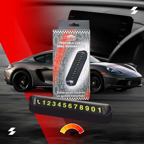 Autokit Fosforlu Lüx Araç Numaratörü - Resim 2
