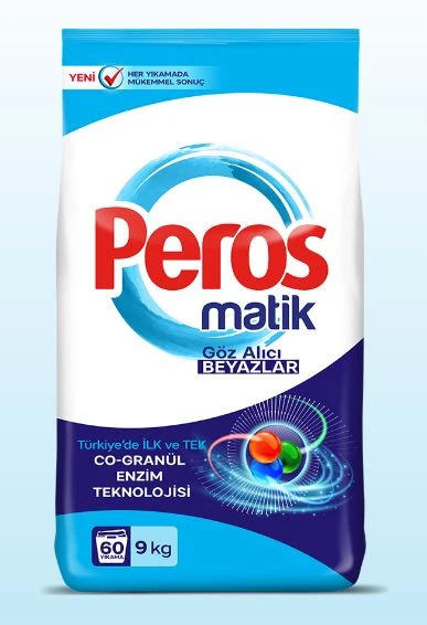 Peros Matik 9 Kg Göz Alıcı Beyazlar Toz Deterjan