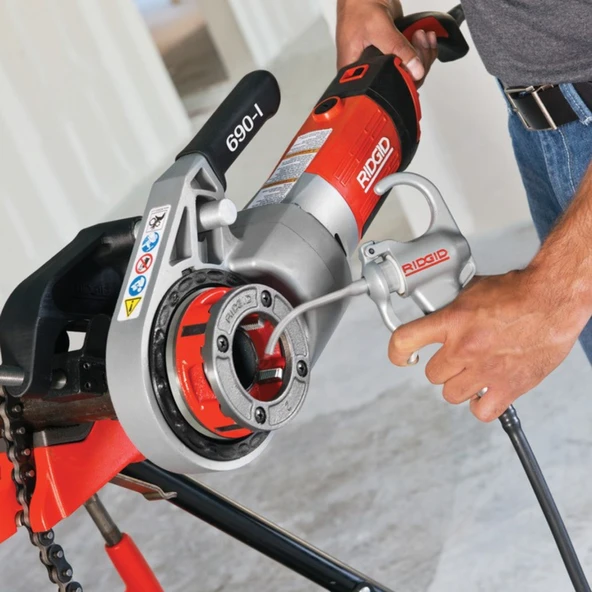 Rıdgıd 44933 Model 690-I 1/2''-2'' Elektrikli El Paftası - 6