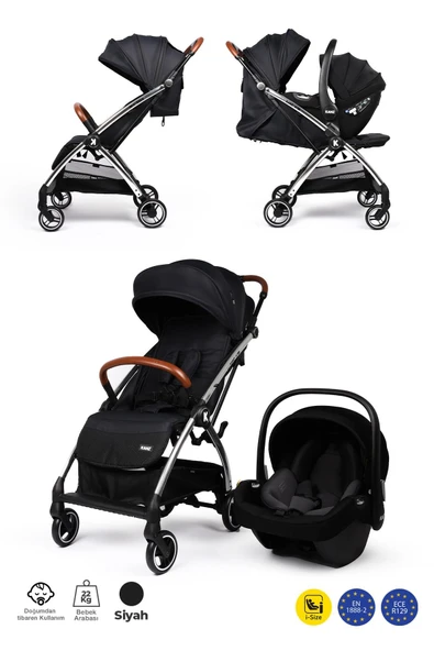 Kanz Xflip Autofold Travel Sistem Bebek Arabası Deeply Black - 2