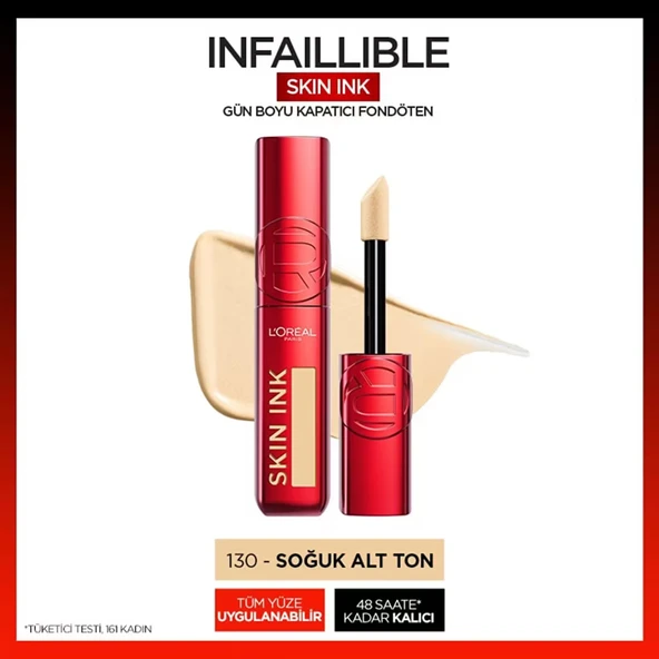 Loreal Parıs Skın Ink Kapatıcı Fondöten 130 Cool Rose