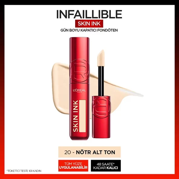 Loreal Parıs Skın Ink Kapatıcı Fondöten 20 Neutral Neutre