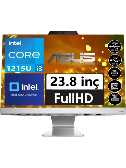 Asus A3402WBAK-WPC007M i3-1215U 8 GB 512 GB SSD UHD Graphics 23.8'' All in One PC