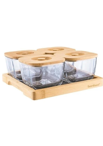 BAMBUM KROSNA 9 PARÇA CAM KAHVALTILIK B4582 - 2