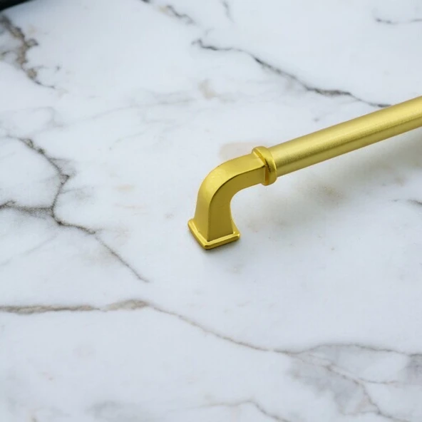 Alfa Metal Mat Gold Altın Kulp 224 mm Mobilya Çekmece Mutfak Dolabı Dolap Kapak Kulpları Kulb Kulpu - 4