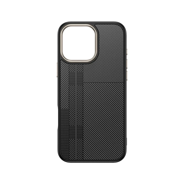 Apple iPhone 16 Pro Kılıf M-safe Şarj Özellikli Karbon Fiber Görünümlü Zore Antina Kapak - 7