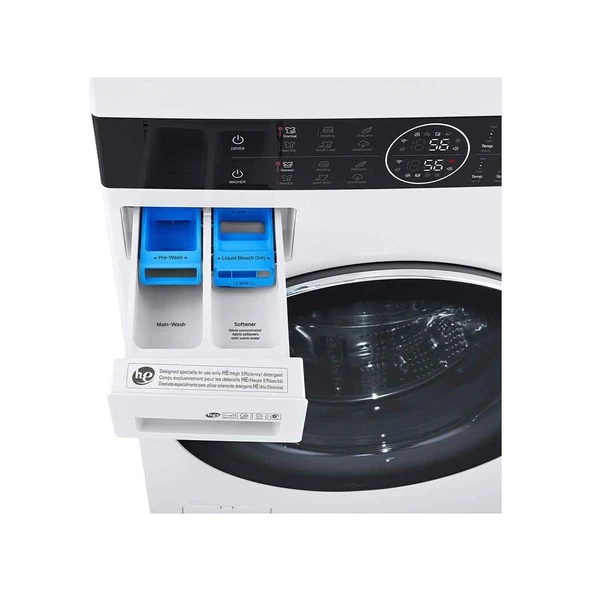 Washtower™ 12 kg Yıkama 10 kg Kurutma I Ortak Panelli Çamaşır ve Kurutma Makinesi I Beyaz Renk - 4
