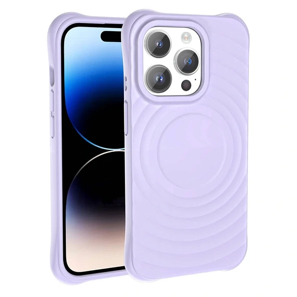 iPhone 14 Pro M-safe Şarj Özellikli Airbagli Mat Görünümlü Hepi Kapak - Resim 8