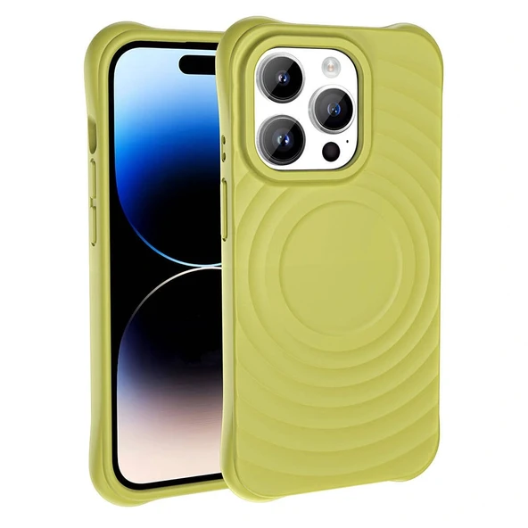 iPhone 14 Pro M-safe Şarj Özellikli Airbagli Mat Görünümlü Hepi Kapak - Resim 3