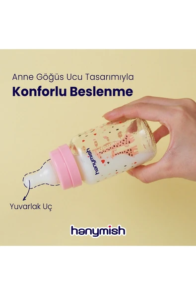HANYMİSH CAM BİBERON 125 ML - MAVİ - 7