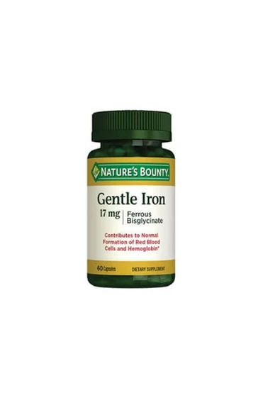 NATURE'S BOUNTY GENTLE IRON 17 MG 60 KAPSÜL