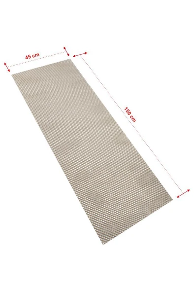 Efe Mark Anti - Slip Mat 45 x 150 cm Örme Desen Leke Tutmaz Halı Kaydırmaz Antrasit 300 GR - 2