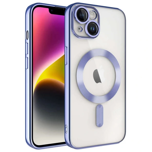 iPhone 14 Kılıf Kamera Korumalı M-safe Wireless Şarj Özellikli Demre Kapak