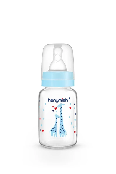 HANYMİSH CAM BİBERON 125 ML - MAVİ