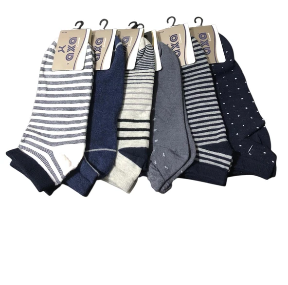 6 Lı Royam Axa Club Desenli Pamuklu Erkek Patik Çorap ürün görseli