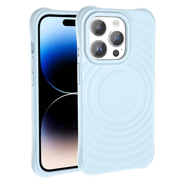 iPhone 14 Pro M-safe Şarj Özellikli Airbagli Mat Görünümlü Hepi Kapak - Resim 7