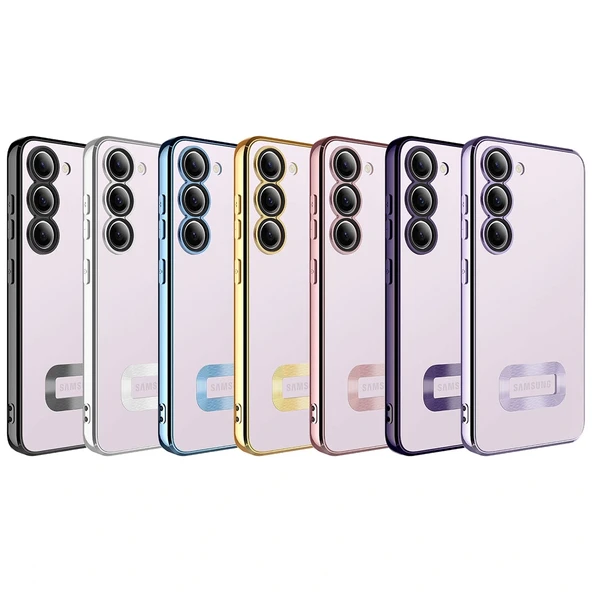 Samsung Samsung S23 Kılıf Kamera Korumalı Logo Gösteren Omega Kapak - Resim 2